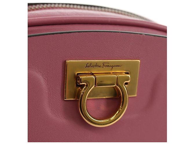 Borsa a Spalla Gancini in Pelle Rosa Oro Auth BA8838V di Salvatore Ferragamo - vista 17