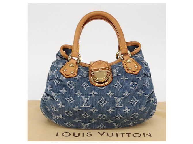 LOUIS VUITTON Borsa a mano Preity in denim Monogram blu M95020 LV Auth 157975SAV - vista 12