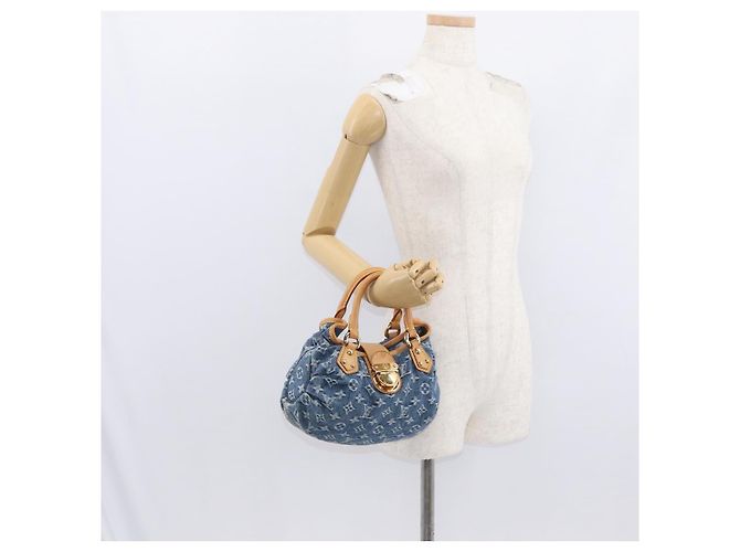 LOUIS VUITTON Borsa a mano Preity in denim Monogram blu M95020 LV Auth 157975SAV - vista 22