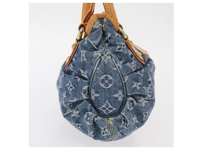 LOUIS VUITTON Borsa a mano Preity in denim Monogram blu M95020 LV Auth 157975SAV - vista 3