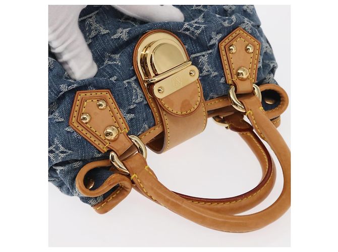 LOUIS VUITTON Borsa a mano Preity in denim Monogram blu M95020 LV Auth 157975SAV - vista 6