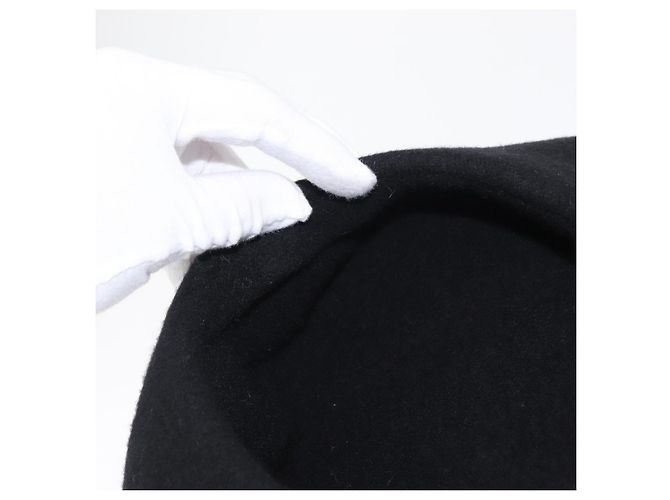 CHANEL 1998 COCO Berretto in Lana Nero CC Auth 157877SM - vista 9