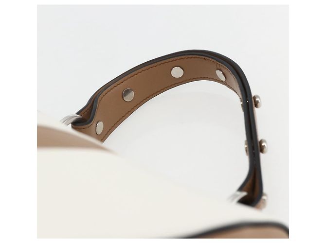 PRADA Borsa a Spalla Baiadera Pelle Marrone Argento Auth 158889SAV - vista 14