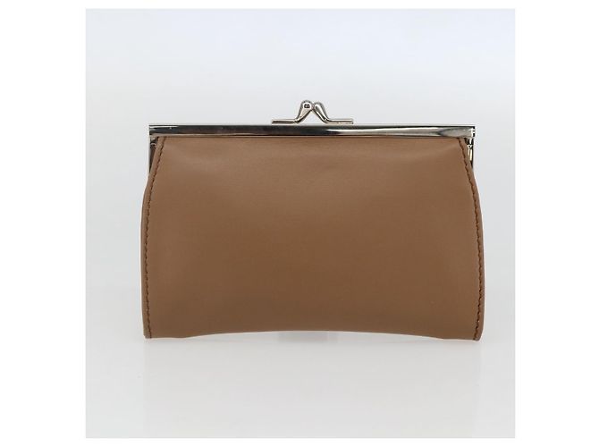 PRADA Borsa a Spalla Baiadera Pelle Marrone Argento Auth 158889SAV - vista 27