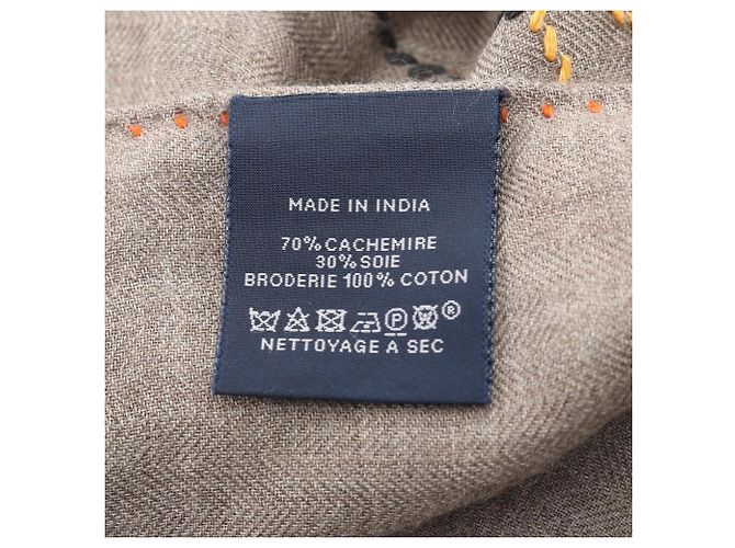 Bufanda/Chal Hermès Cheval a la Couverture Rectángulo Multicolor Beige - vista 4
