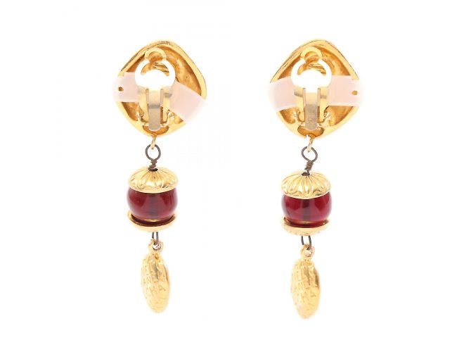 Orecchini a clip placcati in oro Chanel Mademoiselle Rosso D'oro - vista 2