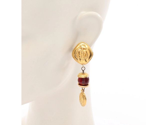 Orecchini a clip placcati in oro Chanel Mademoiselle Rosso D'oro - vista 4