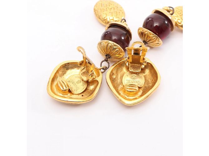 Orecchini a clip placcati in oro Chanel Mademoiselle Rosso D'oro - vista 5
