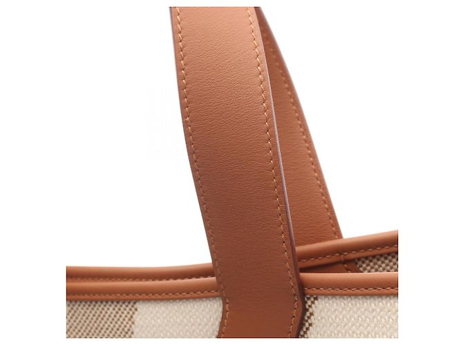 Borsa tote Hermès H Ambié GM Marrone Beige - vista 9