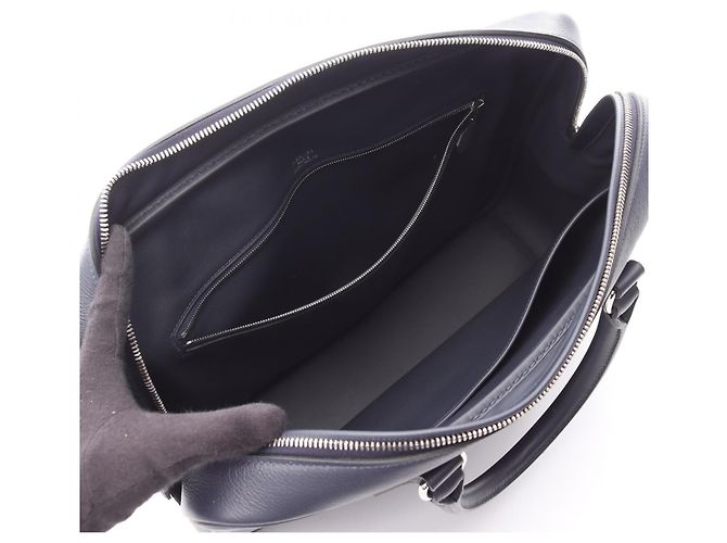 Borsa da lavoro con tracolla Plume di Hermès Blu navy - vista 3