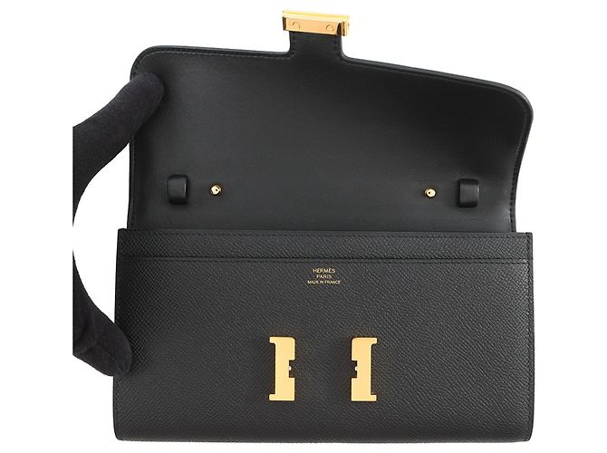 Hermès Constance To-Go Lang Wallet Schwarz - Ansicht 4