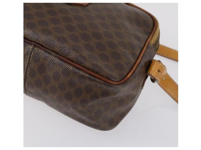 Céline Borsa a mano in tela Macadam CELINE in pelle PVC 2 in 1 marrone oro Auth 154376 D'oro - vista 15