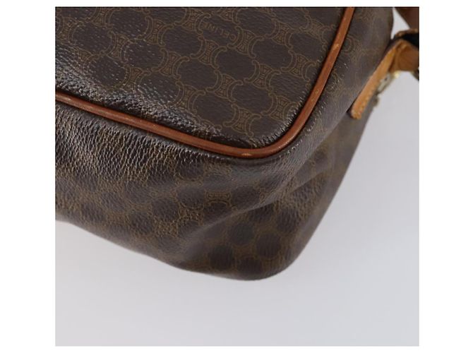 Céline Borsa a mano in tela Macadam CELINE in pelle PVC 2 in 1 marrone oro Auth 154376 D'oro - vista 17