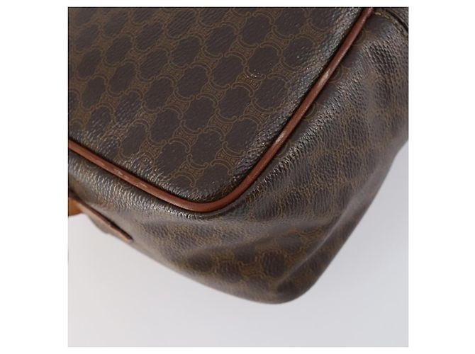 Céline Borsa a mano in tela Macadam CELINE in pelle PVC 2 in 1 marrone oro Auth 154376 D'oro - vista 18