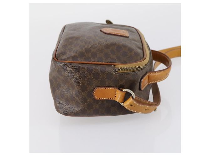Céline Borsa a mano in tela Macadam CELINE in pelle PVC 2 in 1 marrone oro Auth 154376 D'oro - vista 4
