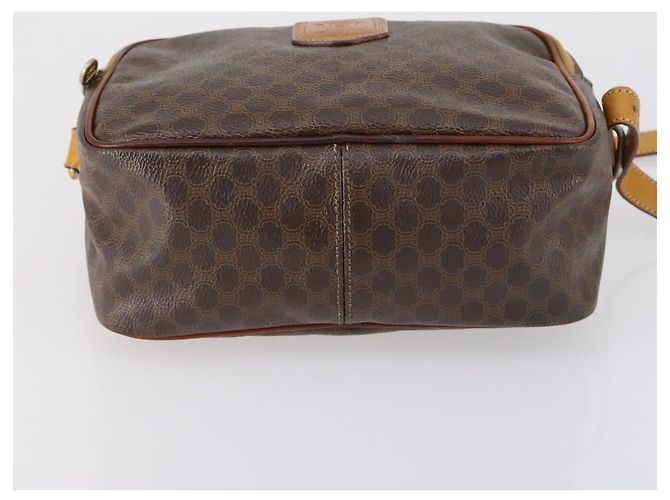 Céline Borsa a mano in tela Macadam CELINE in pelle PVC 2 in 1 marrone oro Auth 154376 D'oro - vista 5