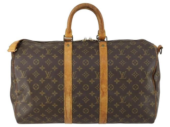 LOUIS VUITTON Monogram Keepall Bandouliere 45 Boston Bag M41418 LV Auth 155169 - view 13