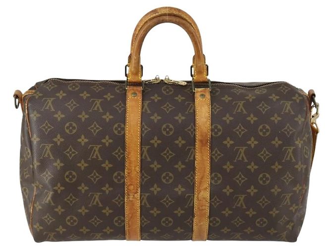 LOUIS VUITTON Monogram Keepall Bandouliere 45 Boston Bag M41418 LV Auth 155169 - view 2