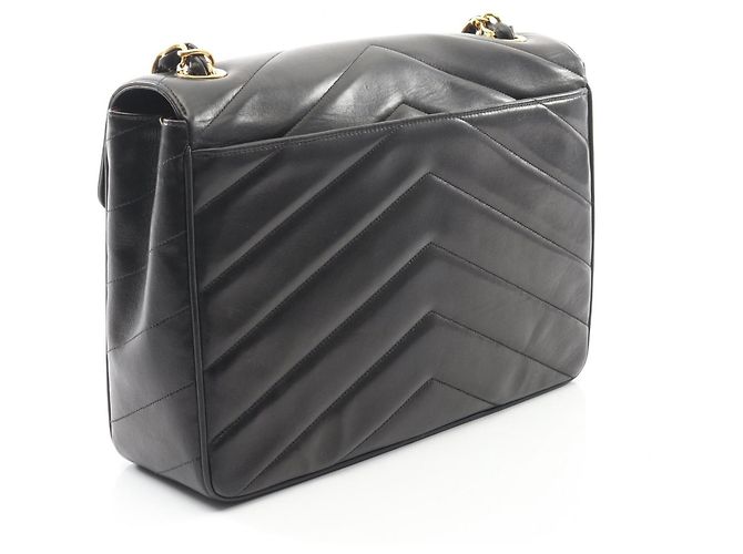Borsa a Spalla V-Stitch di Chanel Nero - vista 2