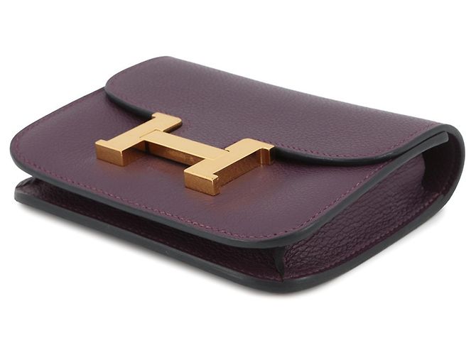 Monedero Constance en Cassis de Hermès Morado oscuro - vista 2