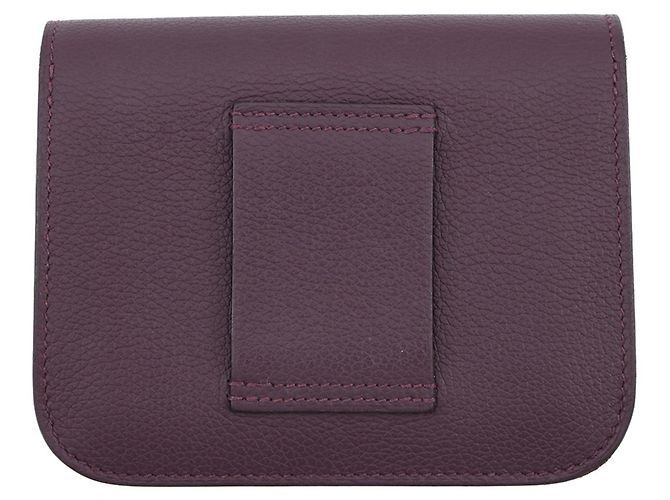 Monedero Constance en Cassis de Hermès Morado oscuro - vista 3