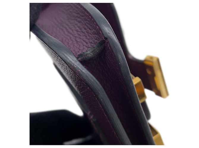 Monedero Constance en Cassis de Hermès Morado oscuro - vista 8