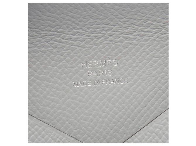 Monedero de cuero Epsom Hermès Azul - vista 4