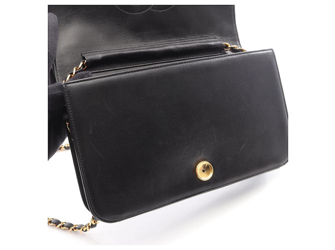 Borsa a Spalla Chanel Matelassé con Patta Completa Nero - vista 10