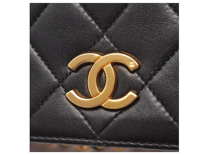 Borsa a Spalla Chanel Matelassé con Patta Completa Nero - vista 11