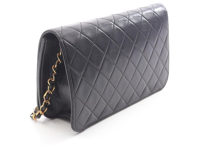 Borsa a Spalla Chanel Matelassé con Patta Completa Nero - vista 2