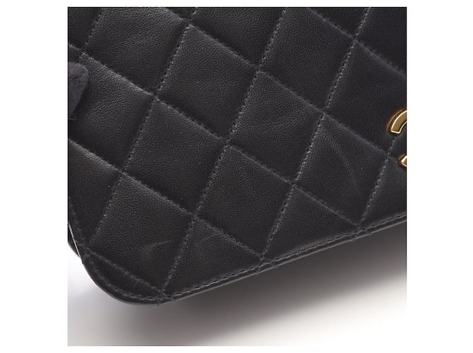 Borsa a Spalla Chanel Matelassé con Patta Completa Nero - vista 8