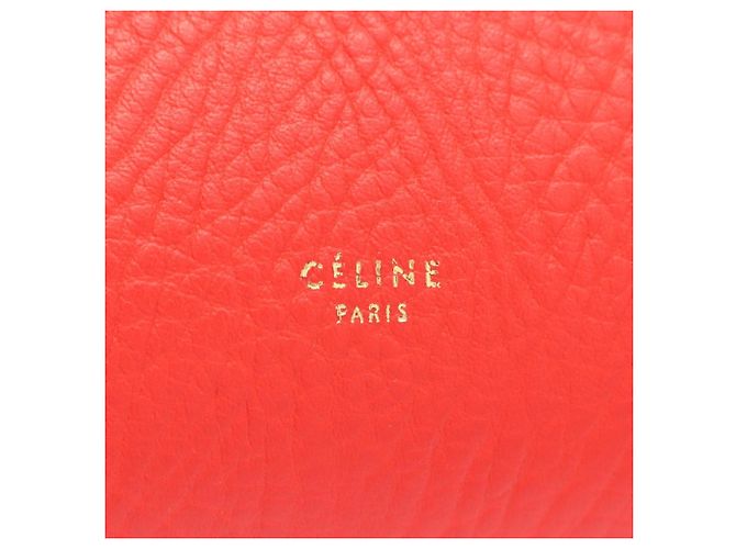 Céline Belt Bag Mini in Pelle Celine Nero Rosso Beige - vista 4