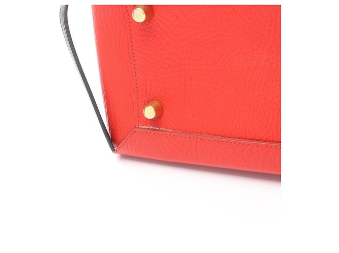 Céline Belt Bag Mini in Pelle Celine Nero Rosso Beige - vista 8
