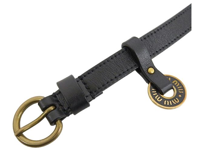 Miu Miu Damen Slim Taillengürtel Schwarz - Ansicht 3