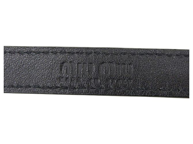 Miu Miu Damen Slim Taillengürtel Schwarz - Ansicht 7