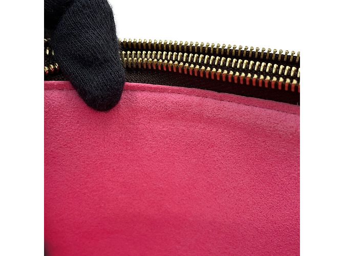 Borsa a Spalla Louis Vuitton Monogram Vivienne Pochette Double Zip Chain Rosa - vista 7