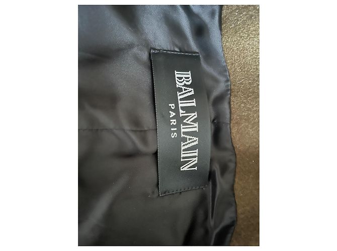 Balmain Wool Double-Breasted Jacket Dark green - view 3