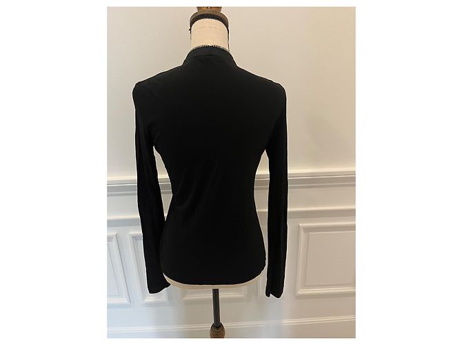 Tom Ford Camicia nera con zip in acciaio Nero - vista 2