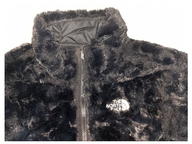 The North Face Wendbare Mossbud Swirl Jacke für Mädchen, schwarz, mit Plüschfutter, Puffer, Größe M - Ansicht 10
