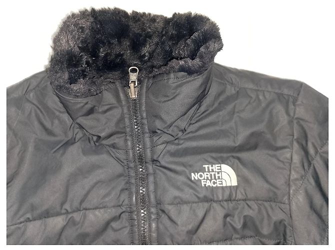 The North Face Wendbare Mossbud Swirl Jacke für Mädchen, schwarz, mit Plüschfutter, Puffer, Größe M - Ansicht 3