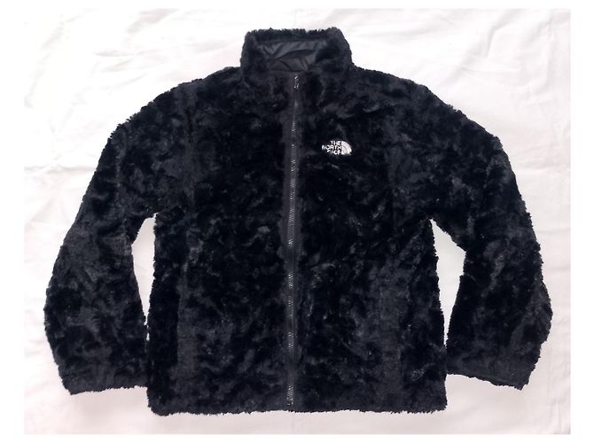 The North Face Wendbare Mossbud Swirl Jacke für Mädchen, schwarz, mit Plüschfutter, Puffer, Größe M - Ansicht 9
