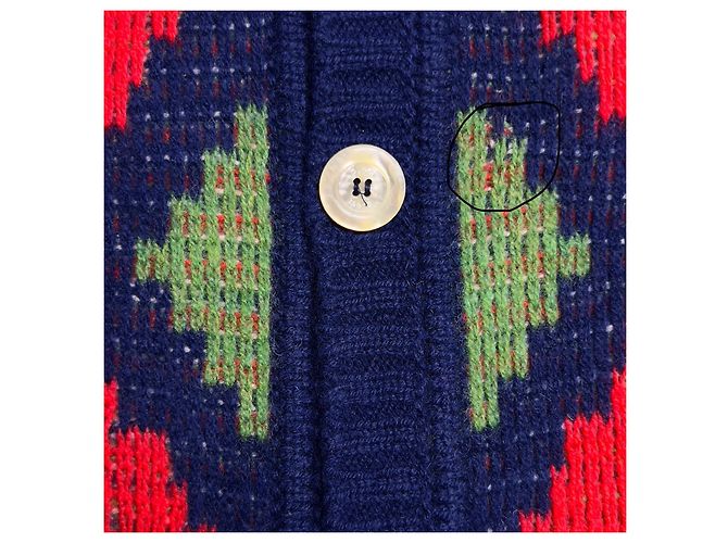 Gucci Rhombus Wollcardigan Mehrfarben - Ansicht 4