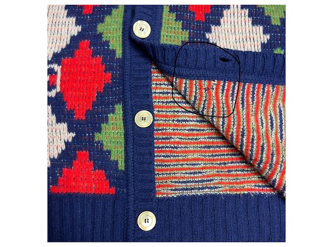 Gucci Rhombus Wollcardigan Mehrfarben - Ansicht 6