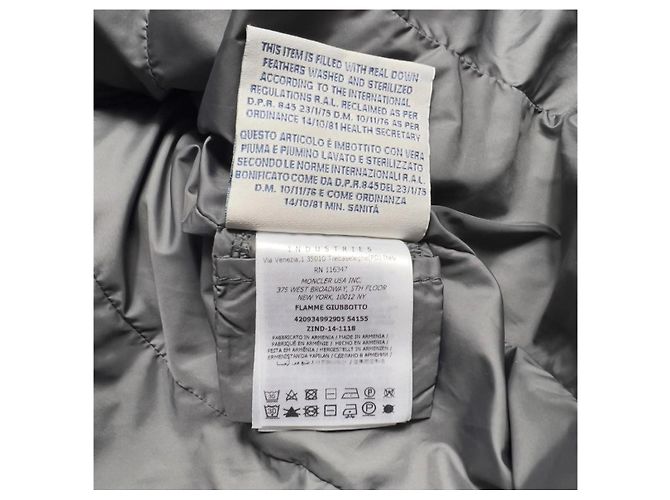 Abrigo Puffer Moncler Flamme Gris - vista 9