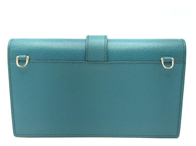 Borsa a Spalla Gancini Salvatore Ferragamo Blu Turchese - vista 2