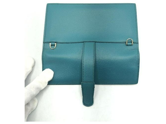 Borsa a Spalla Gancini Salvatore Ferragamo Blu Turchese - vista 5