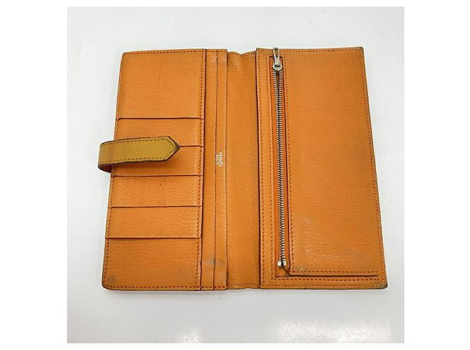 Hermès Hermes Bearn Souffle Long Wallet Orange - view 3