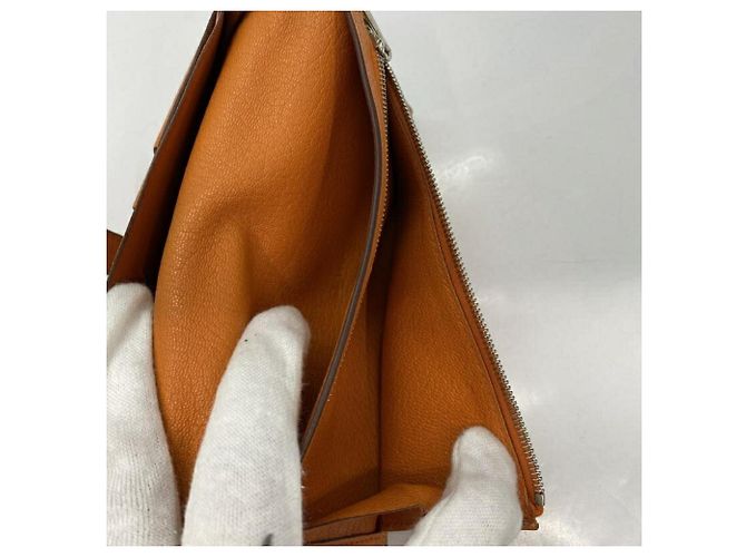 Hermès Hermes Bearn Souffle Long Wallet Orange - view 4