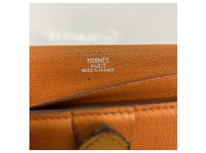 Hermès Hermes Bearn Souffle Long Wallet Orange - view 6