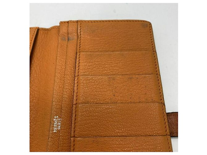 Hermès Hermes Bearn Souffle Long Wallet Orange - view 7